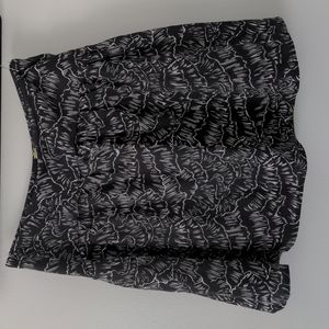 Black & White Patterned Mini Skirt